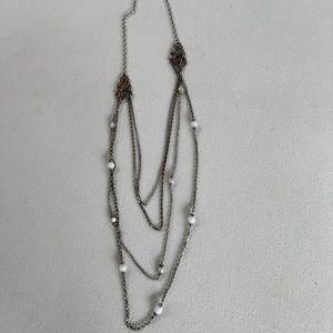 Brighton silver long necklace.